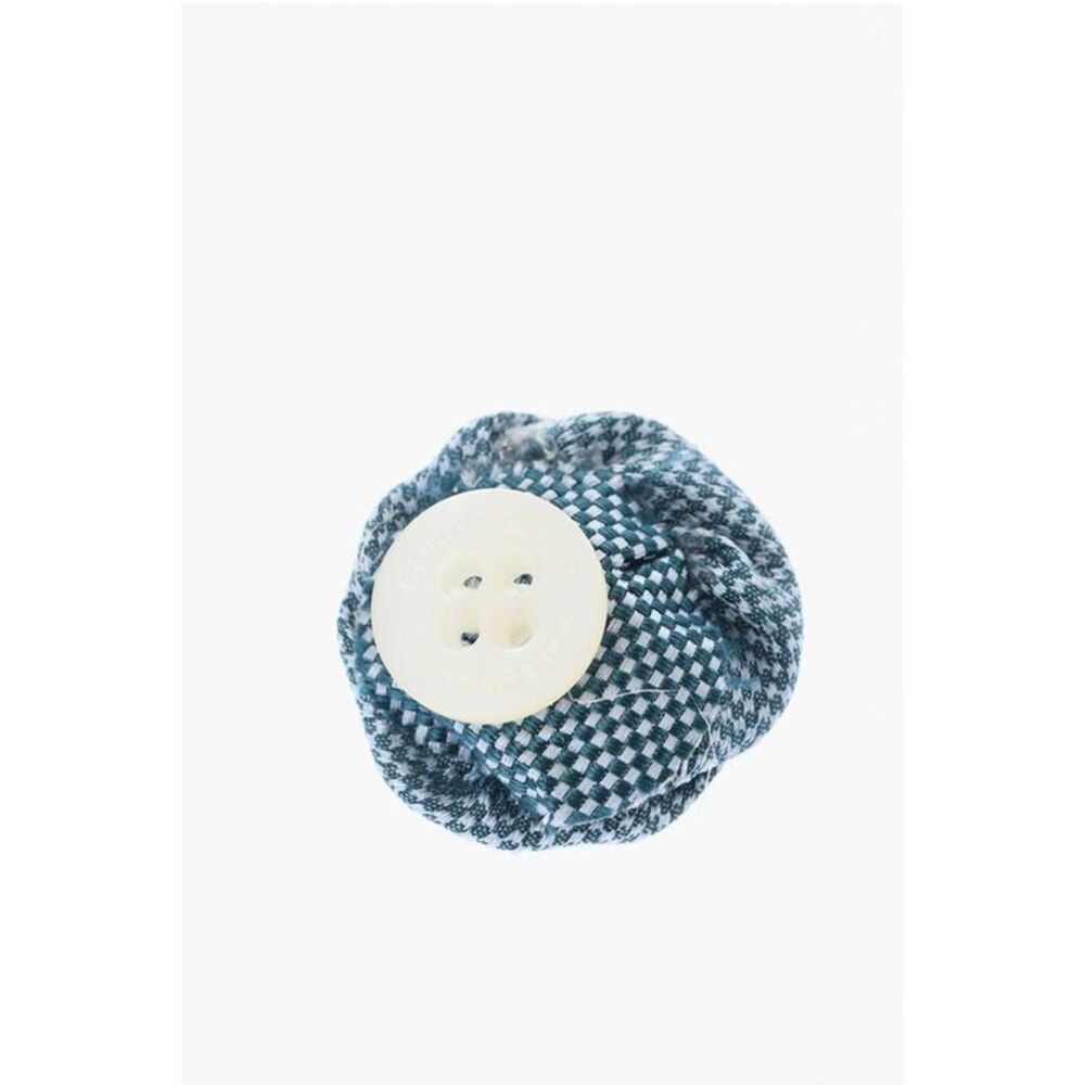 Corneliani Checkered Silk Lapel Women's Brooch - Picture 2 of 2